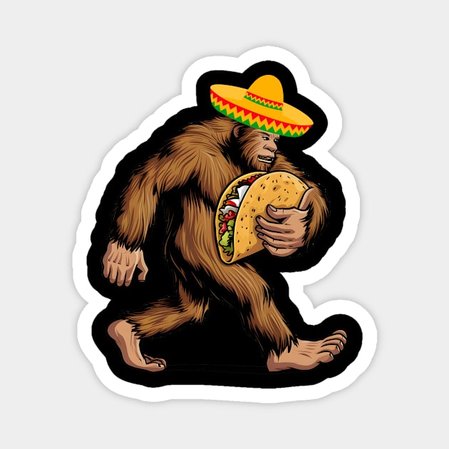 Bigfoot Carrying Taco Magnet by aesthetice1