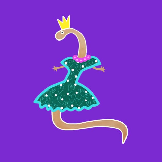 Cute worm in a crown. by artistagniya