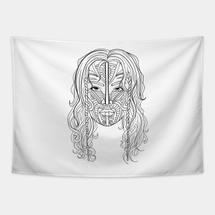 Rune Face Tapestry