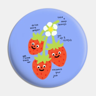 Self-Care Strawberries - The Peach Fuzz Pin