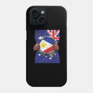 Philippines Flag Australian Flag Ripped - Gift for Filipino From Philippines Phone Case