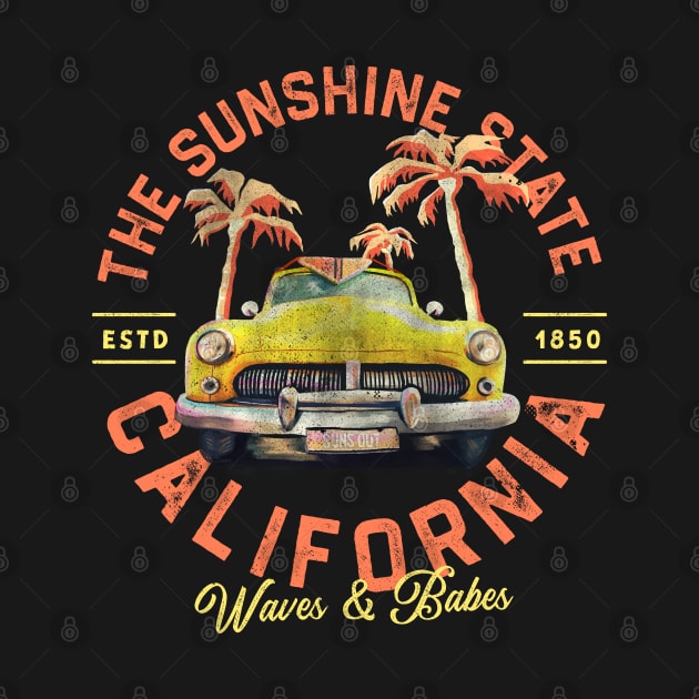 Cool Vintage Summer California Surfing & Travel Art by The Whiskey Ginger