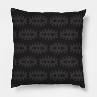 Eye Seamless Pattern in Dark Mode Pillow