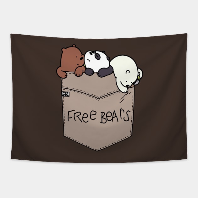 We Bare Bears Pouchie Shirt Tapestry by MMTees