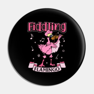 Fiddling Flamingo - Flamingo on the fiddle Pin