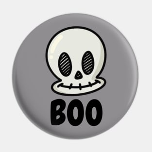 Cute Skull Boo Halloween Pin