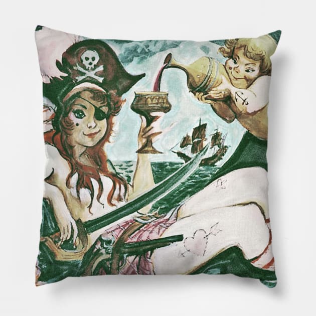 POTC: Redhead Pirate Painting Pillow by iceagethaws