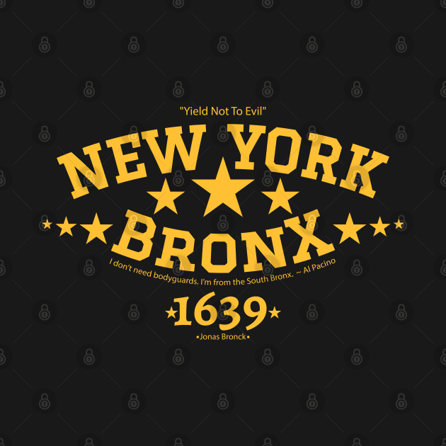 New York Bronx 'Yield to the Evil' Logo Shirt - Urban Streetwear Collection by Boogosh