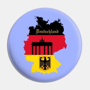 Germany flag & map Pin