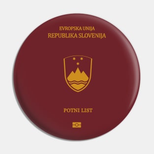 Slovenia passport Pin