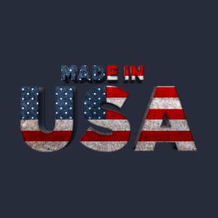 Made in USA - 3D Letters T-Shirt