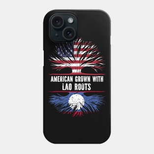 American Grown with Lao Roots USA Flag Phone Case