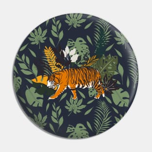 Tiger in jungle Pin