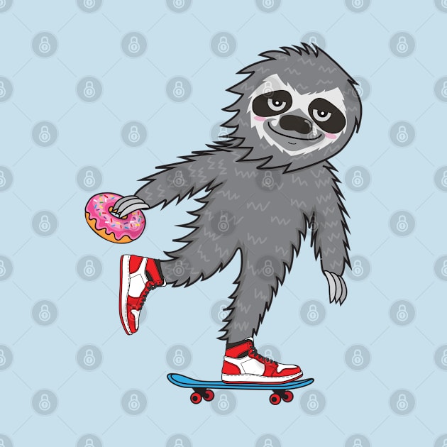 Skater Sloth by Plushism