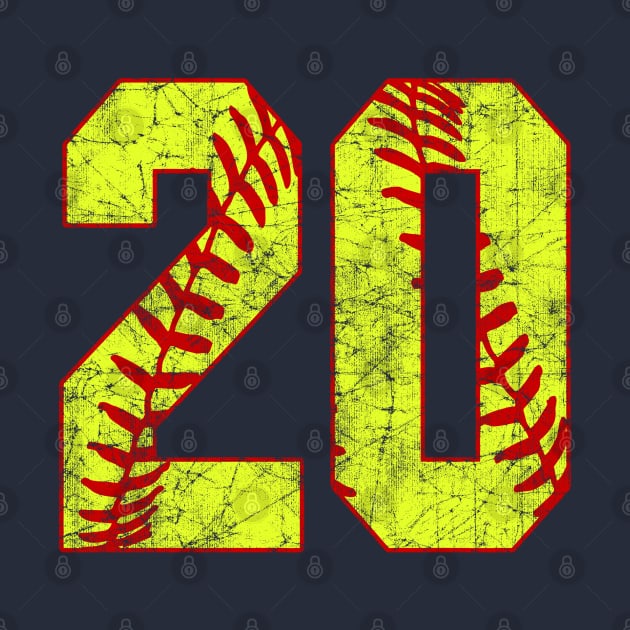 Fastpitch Softball Number 20 #20 Softball Shirt Jersey Uniform Favorite Player Biggest Fan by TeeCreations