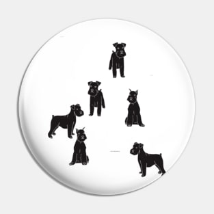 German dog silhouette art design #2 Pin