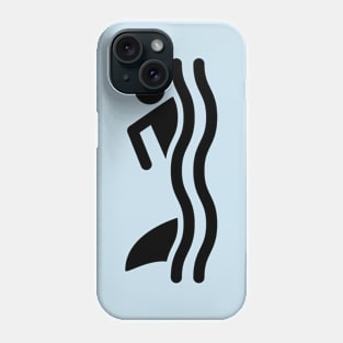 Swimming Sign Icon with Shark Fin Phone Case