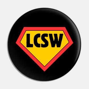 LCSW Superhero Pin