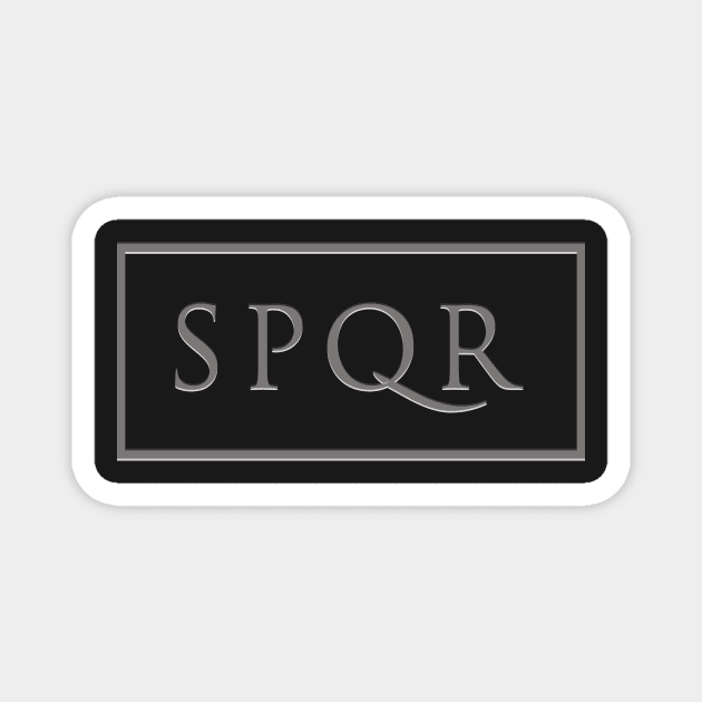 SPQR - Roman Empire Stone Carving Magnet by MeatMan