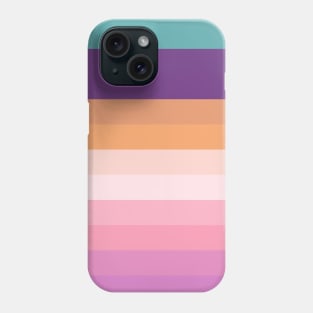 Stripes Pattern of Blue, Purple, Orange and Pink Phone Case