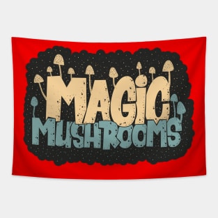 Magic Mushrooms - Psilocybin - Psychedelic Art Tapestry