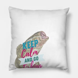 Keep Calm Go Fishing Pillow