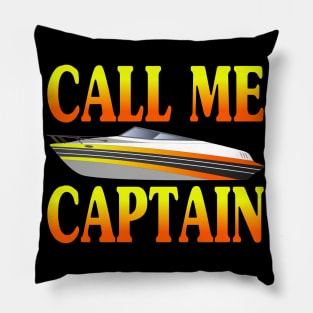 Boat Captain Yacht Boater Motorboat Gift Pillow