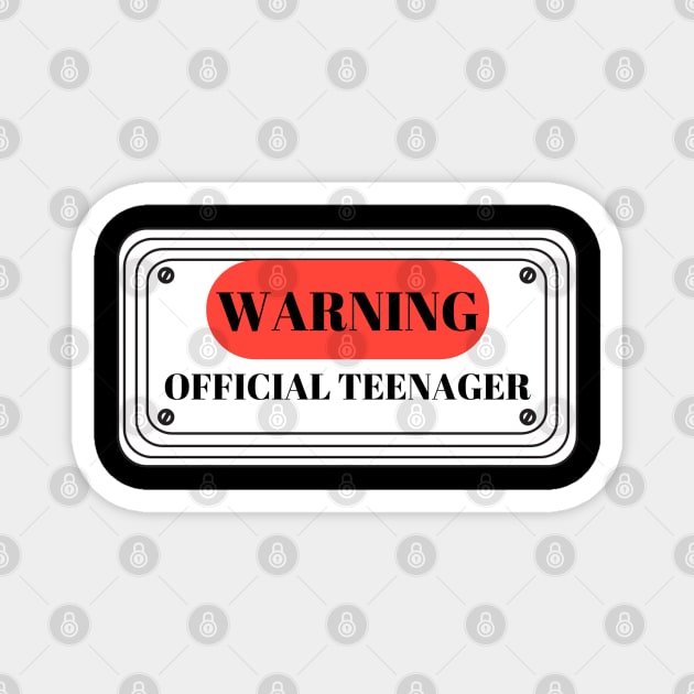 warning official teenager Magnet by crackstudiodsgn