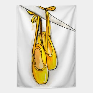 Yellow Pointe shoe Tapestry