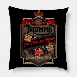 Vintage English Gentleman Motorcycle Cafe racers Pillow