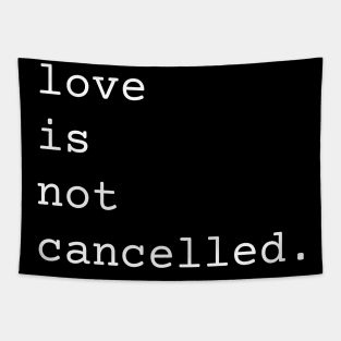 Love Is Not Cancelled Cute and Funny Valentine's Day Gift Tapestry