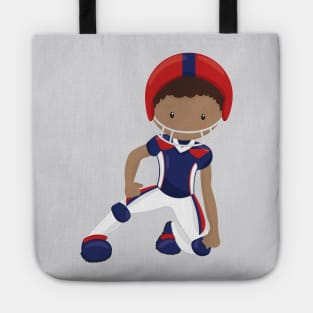 African American Boy, Rugby Player, Team Sport Tote