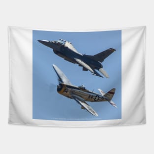 P-47 and F-16 Heritage Flight Tapestry