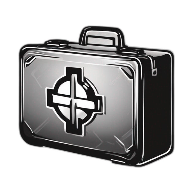 Stylish Monochrome Gamer Briefcase Design No. 791 by cornelliusy