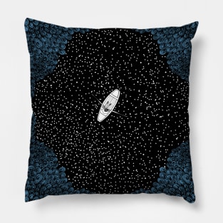 Journey to nowhere (blue) Pillow