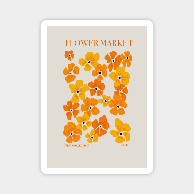 Flower market n3 Magnet by SixMai