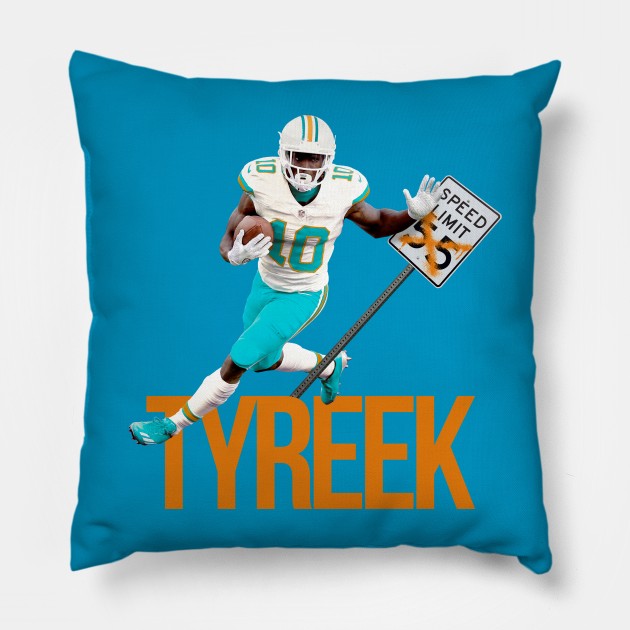 Tyreek No Speed Limit in Miami Pillow by Super Secret Villain