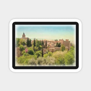 A View of the Alhambra Palace Magnet