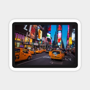 Times Square New York Taxi Cabs NY Magnet