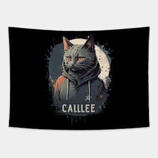 Hoodie Cat Splash Tapestry