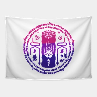 Rainbow Zonai (Totk) Bisexual Flag Tapestry