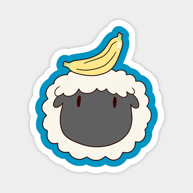 Banana Sheep Face Magnet by saradaboru