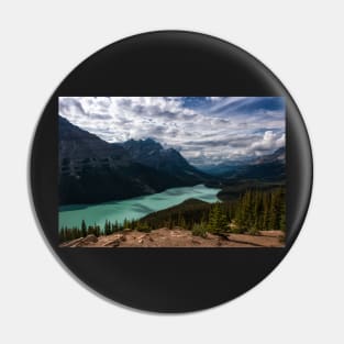 (Nearly) Clear Skies at Peyto Lake Pin