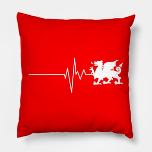 Wales Heartbeat I Love Wales And Proud Of My Welsh Heritage Pillow