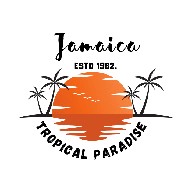 Tropical Paradise Jamaica by PurePrintTeeShop