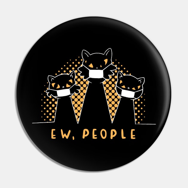 EW People Cats Pin by madeinchorley