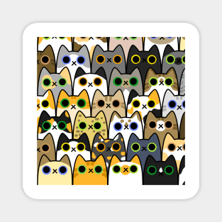 Pile Of Kitties Print Magnet