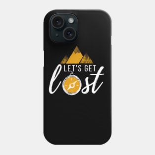 Lets get lost - vintage white Phone Case