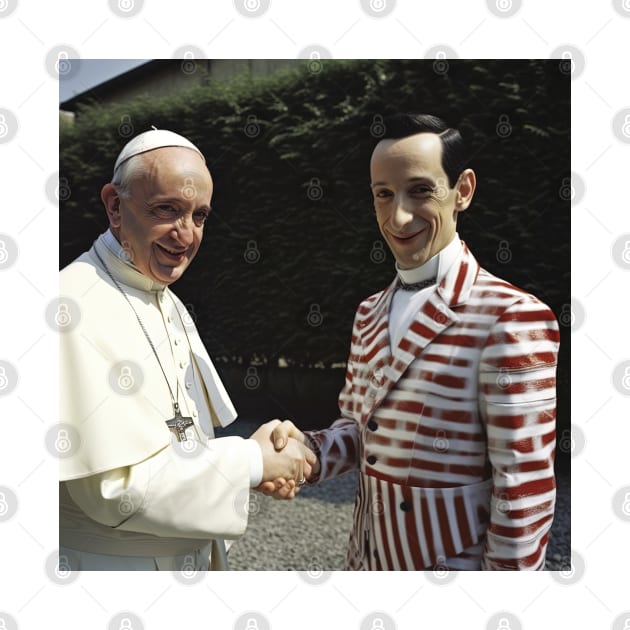 Pee Wee Herman with Pope Francis by Maverick Media