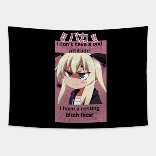 I don't have a bad attitude | resting bitch face Tapestry